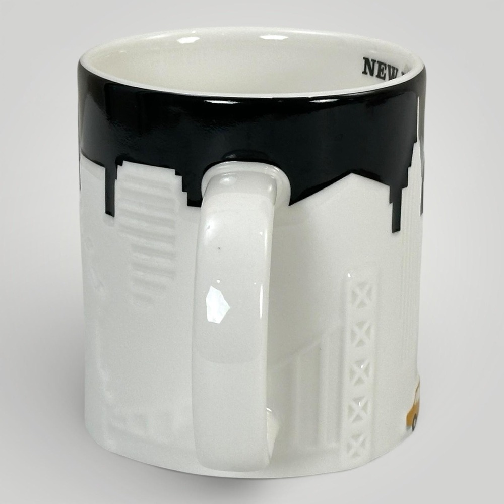 Starbucks New York City Collector Series Mug 2012 Skyline Taxi White Coffee Cup - Picture 2 of 7